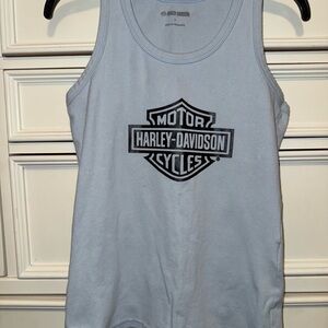 Harley-Davidson Sky Blue Sleeveless Top